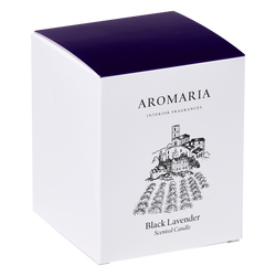 Black Lavender 180gr. - Aromaria | Interior Fragrances. Qué vela es mejor, dónde comprar velas, mejor aroma para velas, velas de calidad, mejores precios, mejores velas.