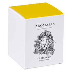 Gold Leather 180 gr. - Aromaria | Interior Fragrances. Qué vela es mejor, dónde comprar velas, mejor aroma para velas, velas de calidad, mejores precios, mejores velas.