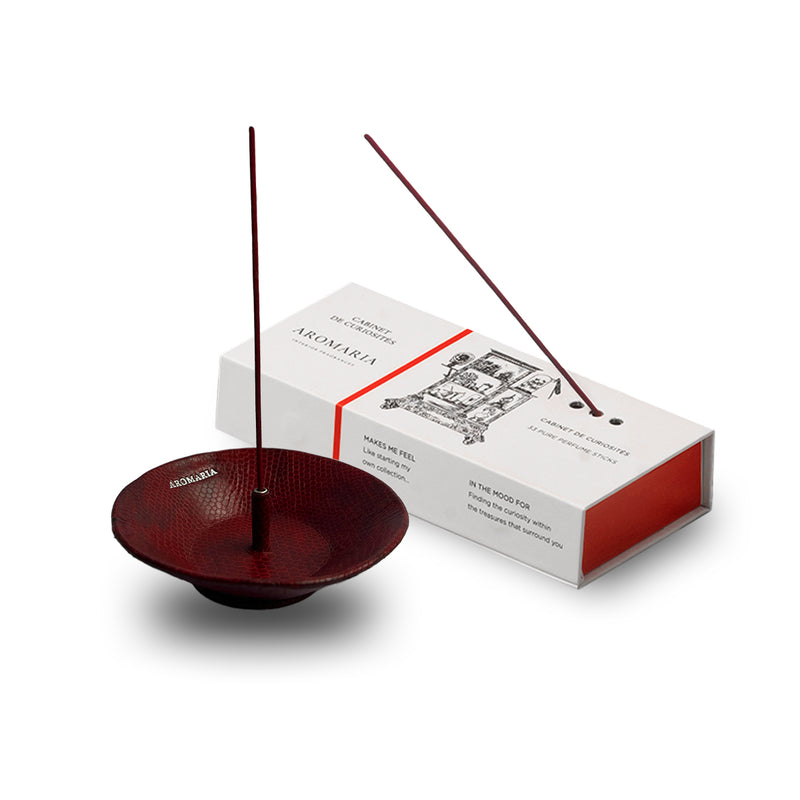 Cabinet De Curiosités + Red Velvet Perfume Stick Leather Base - Aromaria | Interior Fragrances